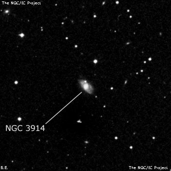 NGC 3914 - спиральная галактика с баром. Описание NGC 3914:, Галактика в созвездии Дева