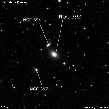 NGC 392 - галактика. Описание NGC 392:, Галактика в созвездии Рыбы