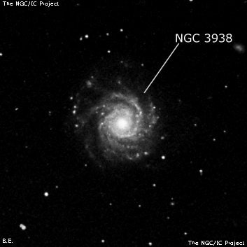 NGC 3938 - спиральная галактика. Описание NGC 3938:, Галактика в созвездии Большая Медведица