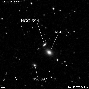 NGC 394 - линзовидная галактика. Описание NGC 394:, Галактика в созвездии Рыбы
