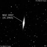 NGC 3957 - линзовидная галактика. Описание NGC 3957:, Галактика в созвездии Чаша