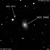NGC 3968 - спиральная галактика с баром. Описание NGC 3968:, Галактика в созвездии Лев