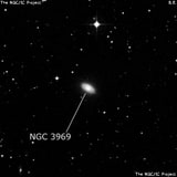 NGC 3969 - спиральная галактика с баром. Описание NGC 3969:, Галактика в созвездии Чаша