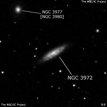 NGC 3972 - спиральная галактика с баром. Описание NGC 3972:, Галактика в созвездии Большая Медведица