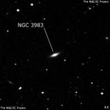 NGC 3983 - линзовидная галактика. Описание NGC 3983:, Галактика в созвездии Лев