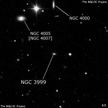 NGC 3999 - линзовидная галактика. Описание NGC 3999:, Галактика в созвездии Лев