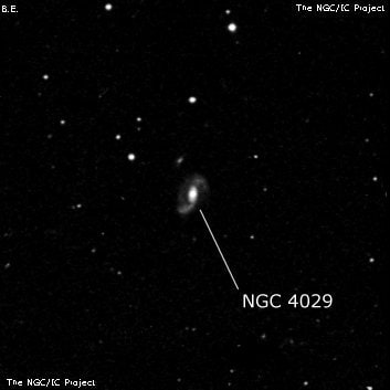 NGC 4029 - спиральная галактика с баром. Описание NGC 4029:, Галактика в созвездии Дева