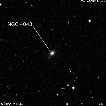 NGC 4043 - спиральная галактика с баром. Описание NGC 4043:, Галактика в созвездии Дева