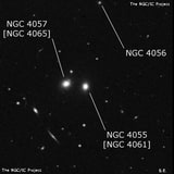 NGC 4055 - эллиптическая галактика. Описание NGC 4055:, Объект глубокого космоса в созвездии Волосы Вероники