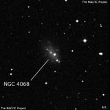 NGC 4068 - галактика неправильной формы. Описание NGC 4068:, Галактика в созвездии Большая Медведица