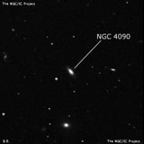 NGC 4090 - галактика. Описание NGC 4090:, Галактика в созвездии Волосы Вероники