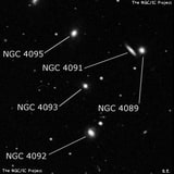 NGC 4093 - галактика. Описание NGC 4093:, Галактика в созвездии Волосы Вероники