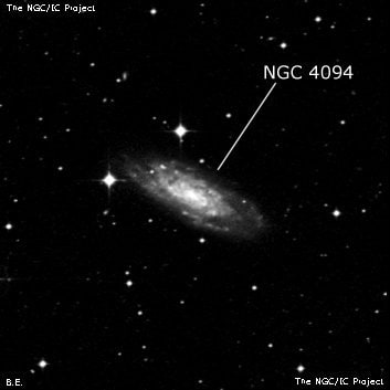 NGC 4094 - спиральная галактика с баром. Описание NGC 4094:, Галактика в созвездии Ворон