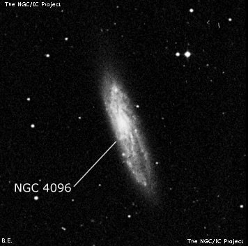 NGC 4096 - спиральная галактика с баром. Описание NGC 4096:, Галактика в созвездии Большая Медведица