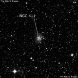 NGC 411 - рассеянное скопление звёзд. Описание NGC 411:, Рассеянное скопление в созвездии Тукан