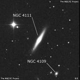 NGC 4111 - линзовидная галактика. Описание NGC 4111:, Галактика в созвездии Гончие Псы