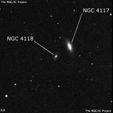 NGC 4118 - линзовидная галактика. Описание NGC 4118:, Галактика в созвездии Гончие Псы