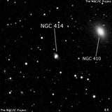NGC 414 - линзовидная галактика. Описание NGC 414:, Галактика в созвездии Рыбы