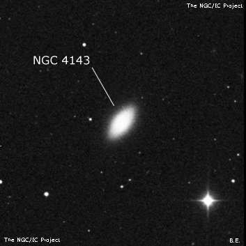 NGC 4143 - спиральная галактика с баром. Описание NGC 4143:, Галактика в созвездии Гончие Псы