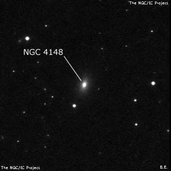 NGC 4148 - линзовидная галактика. Описание NGC 4148:, Галактика в созвездии Гончие Псы