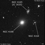 NGC 4168 - эллиптическая галактика. Описание NGC 4168:, Галактика в созвездии Дева