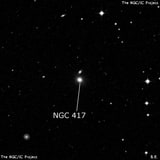 NGC 417 - спиральная галактика с баром. Описание NGC 417:, Галактика в созвездии Кит