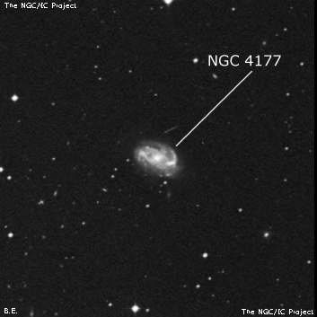 NGC 4177 - спиральная галактика. Описание NGC 4177:, Галактика в созвездии Ворон