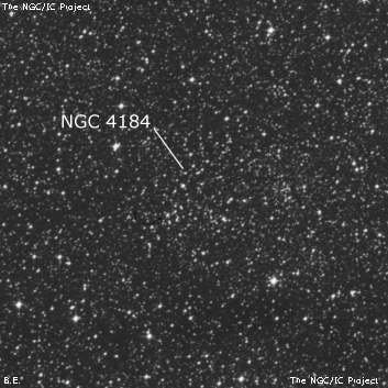 NGC 4184 - рассеянное скопление звёзд. Описание NGC 4184:, Рассеянное скопление в созвездии Южный Крест