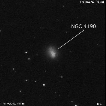 NGC 4190 - галактика. Описание NGC 4190:, Галактика в созвездии Гончие Псы