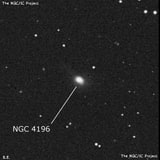NGC 4196 - линзовидная галактика. Описание NGC 4196:, Галактика в созвездии Волосы Вероники
