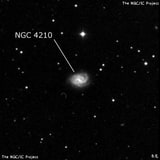 NGC 4210 - спиральная галактика с баром. Описание NGC 4210:, Галактика в созвездии Дракон