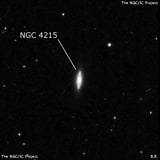 NGC 4215 - линзовидная галактика. Описание NGC 4215:, Галактика в созвездии Дева