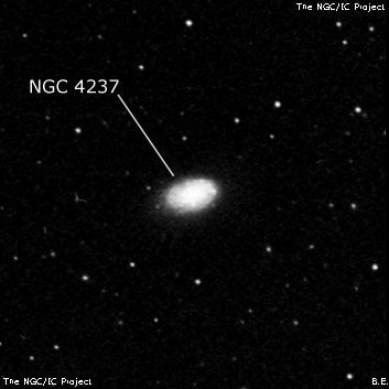 NGC 4237 - спиральная галактика с баром. Описание NGC 4237:, Галактика в созвездии Волосы Вероники