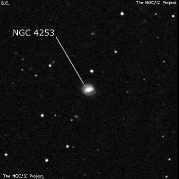 NGC 4253 - спиральная галактика с баром. Описание NGC 4253:, Галактика в созвездии Волосы Вероники