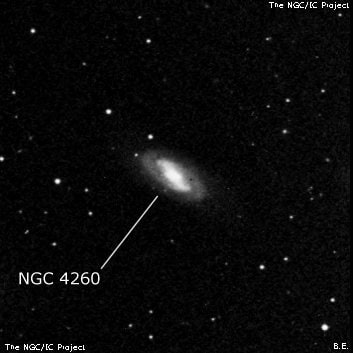 NGC 4260 - спиральная галактика с баром. Описание NGC 4260:, Галактика в созвездии Дева