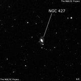 NGC 427 - спиральная галактика с баром. Описание NGC 427:, Галактика в созвездии Скульптор
