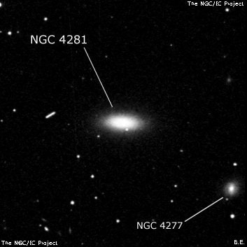 NGC 4281 - линзовидная галактика. Описание NGC 4281:, Галактика в созвездии Дева