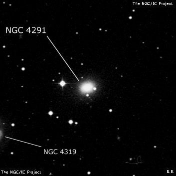 NGC 4291 - эллиптическая галактика. Описание NGC 4291:, Галактика в созвездии Дракон