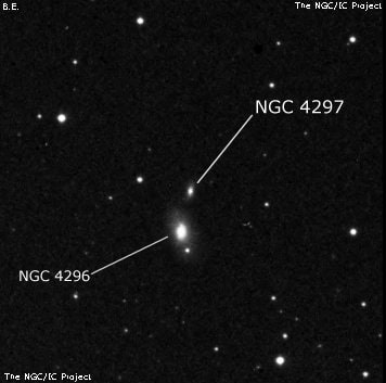 NGC 4297 - линзовидная галактика. Описание NGC 4297:, Галактика в созвездии Дева