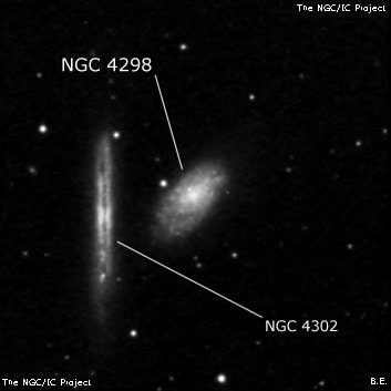 NGC 4298 - спиральная галактика. Описание NGC 4298:, Галактика в созвездии Волосы Вероники