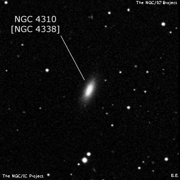 NGC 4310 - спиральная галактика с баром. Описание NGC 4310:, Объект глубокого космоса в созвездии Волосы Вероники