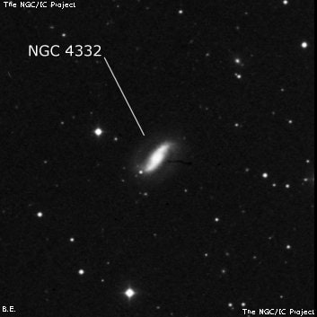 NGC 4332 - спиральная галактика с баром. Описание NGC 4332:, Галактика в созвездии Дракон