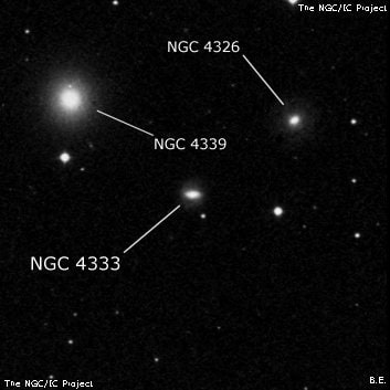NGC 4333 - спиральная галактика с баром. Описание NGC 4333:, Галактика в созвездии Дева