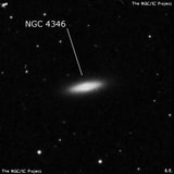 NGC 4346 - спиральная галактика с баром. Описание NGC 4346:, Галактика в созвездии Гончие Псы