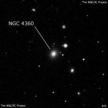 NGC 4360 - эллиптическая галактика. Описание NGC 4360:, Галактика в созвездии Дева