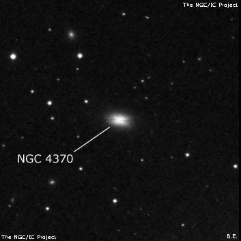 NGC 4370 - спиральная галактика. Описание NGC 4370:, Галактика в созвездии Дева