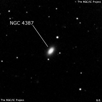 NGC 4387 - эллиптическая галактика. Описание NGC 4387:, Галактика в созвездии Дева