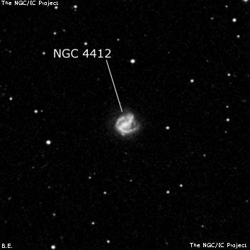 NGC 4412 - спиральная галактика с баром. Описание NGC 4412:, Галактика в созвездии Дева
