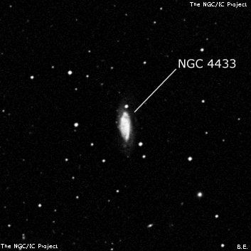 NGC 4433 - спиральная галактика с баром. Описание NGC 4433:, Галактика в созвездии Дева