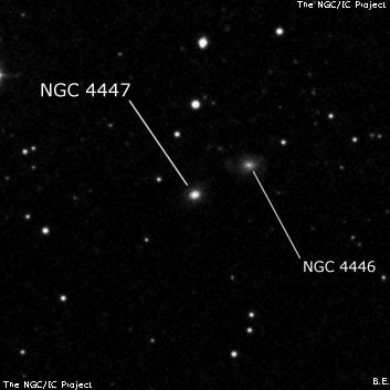 NGC 4447 - спиральная галактика с баром. Описание NGC 4447:, Галактика в созвездии Волосы Вероники